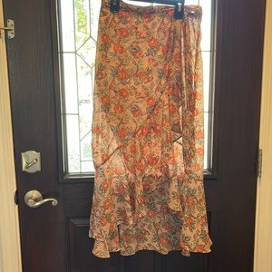 Max studio skirt floral print